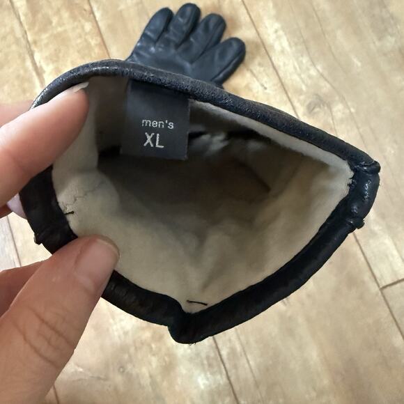 Eddie Bauer Men’s XL Deerskin Leather Gloves Thinsulate Lined Black Winter Warm - Picture 5 of 5